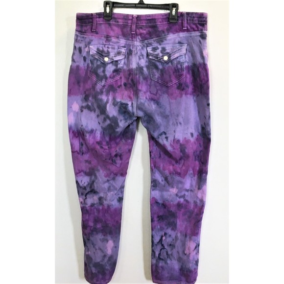Salt Works Purple Tie Dye Women's Jeans - Picture 1 of 8